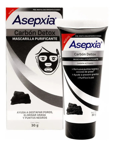 Asepxia Mascarilla Facial Puntos Negros 30grs