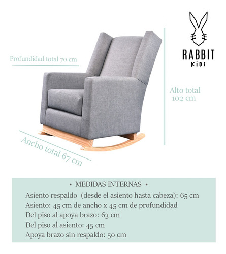 Imagen 2 de 10 de Sillón Sofa Mecedor Hamaca Con Almohadón Soft En Lino Eider