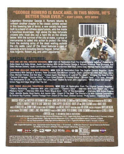 Tierra De Los Muertos George A. Romero Pelicula 4k Uhd
