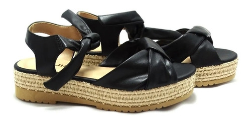 Sandalias De Taco Bajo Negras Talle 35