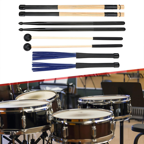 Buques De Batería Mazos Pinceles Set Anti Slip Music Lover