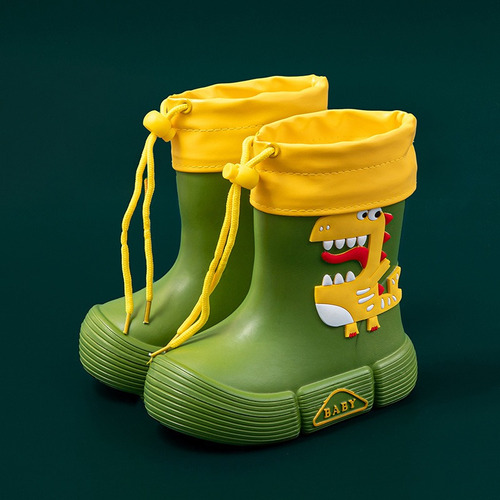 Bota Para Lluvia Infantil Modelo Con Dibujos De Dinosaurio