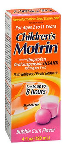 Suspensión Oral Motrin Con Sabor A Chicle Para Niños, 120 Ml