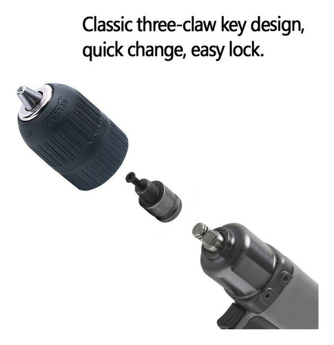 Llave De Impacto De Portabrocas Cuadrado De 13 Mm