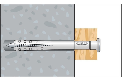 Tarugo De Golpe 6x35 Mm Con Tornillo Cja 100un Celo 9635np