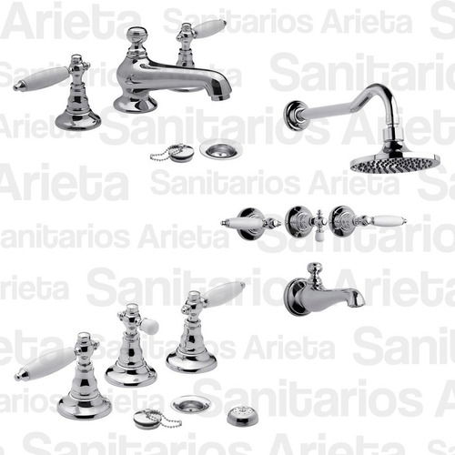 Combo Griferia Fv Vermont Lever Lavatorio Bidet Ducha Cs2540