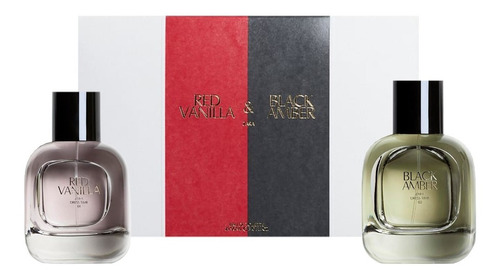 Imagen 1 de 5 de Perfumes Importado Zara Red Vanilla & Black Amber Edt 2x90ml