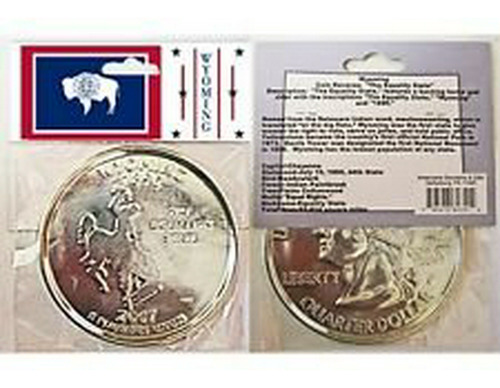 Articulo Para Broma - Wyoming State Quarter Fake Jumbo Moned