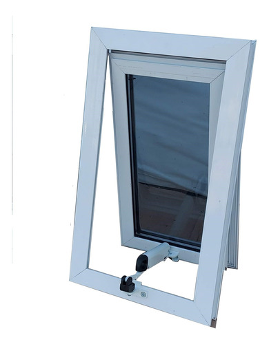 Ventana Proyectante Modena Blanco 80x100 Dvh Doble Fume.