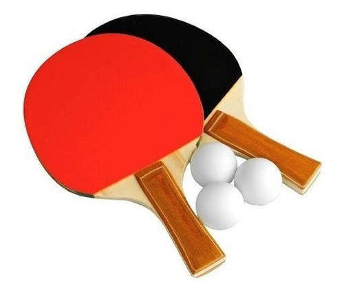 Paleta Ping Pong + 3 Pelotas Gympro