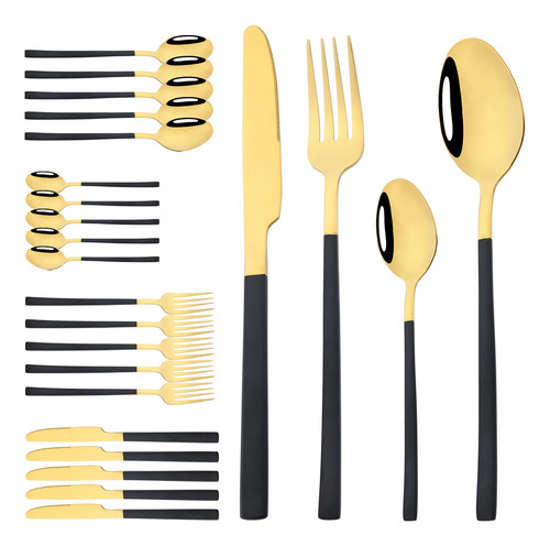 Cubertería, Tenedor, Cuchillo, Cuchara, 24 Unidades, Cuchara