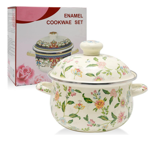 Vikksaer 2.8 Qt Pot De Fuego Similedónimo De Esmalte Vintage