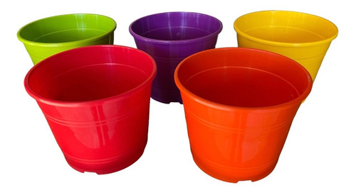 Imagen 2 de 2 de Macetas De Plastico Reforzado N° 17 X 5 Unidades