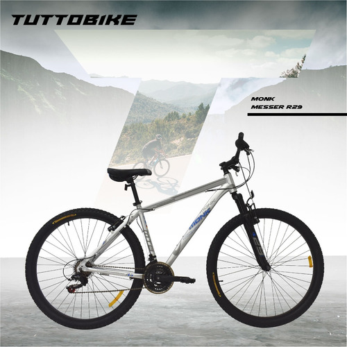 Bicicleta De Montaña De Aluminio R29 Shimano Messer Monk Color Azul Tamaño del cuadro L