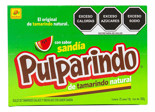 Pulparindo Sandia De La Rosa 20 Piezas