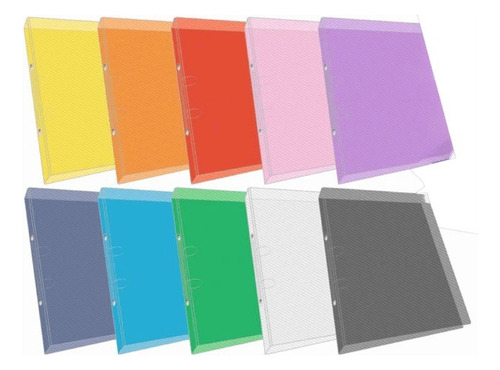 Carpeta Oficio De Polipropileno 2 Anillos 4 Cm Transparente Color Azul