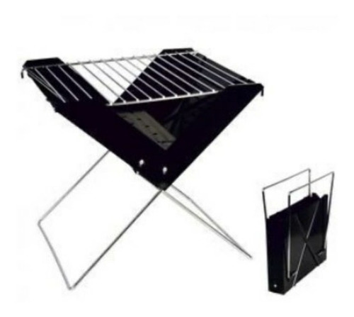 Imagen 2 de 7 de Kit Parrilla A Carbón Plegable Portatil Trasladable Asado