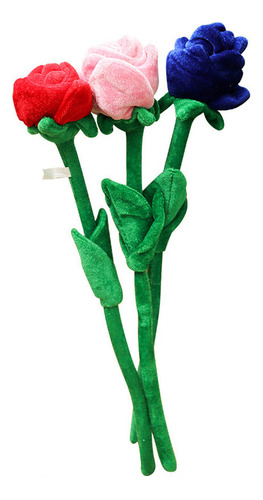 Peluche Rosa Arreglo Floral Simulado 85cm3pzs