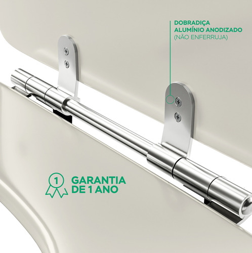 Assento Sanitário Deca Carrara Creme Mdf Sicmol