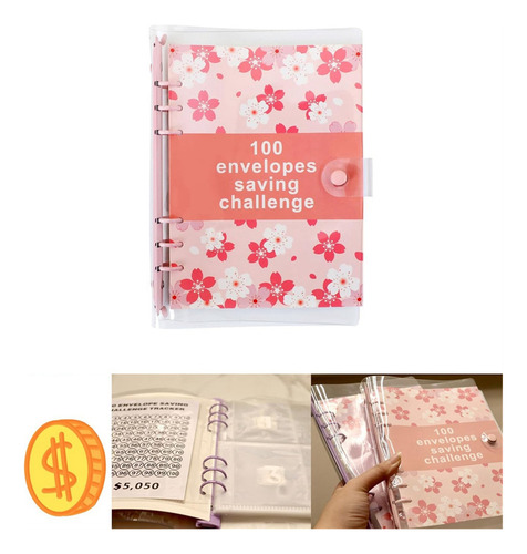 100 Sobres Challenge Binder, Divertida Forma De Ahorrar 5.05