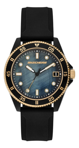 Reloj Mujer Skechers Sr6305 De Silicona Negro