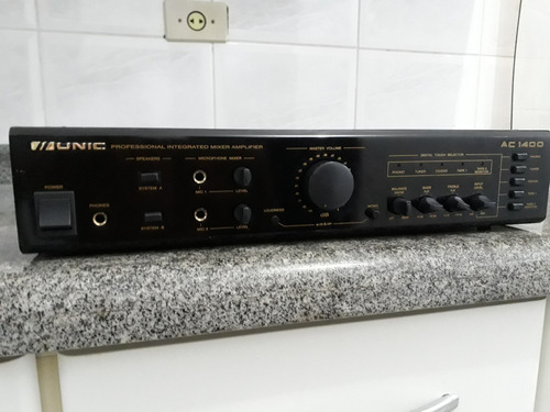 Amplificador Mixer Stereo Unic Cygnus Mod Ac 1400 Perfeito