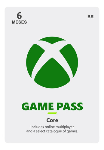 Cartão Xbox Game Pass Gamepass Digital  10brl 6 Meses