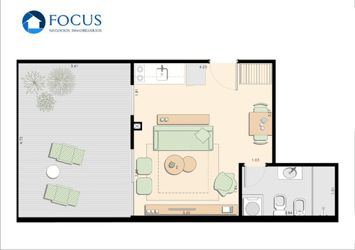 Venta Apartamento Monoambiente Con Patio En La Blanqueada