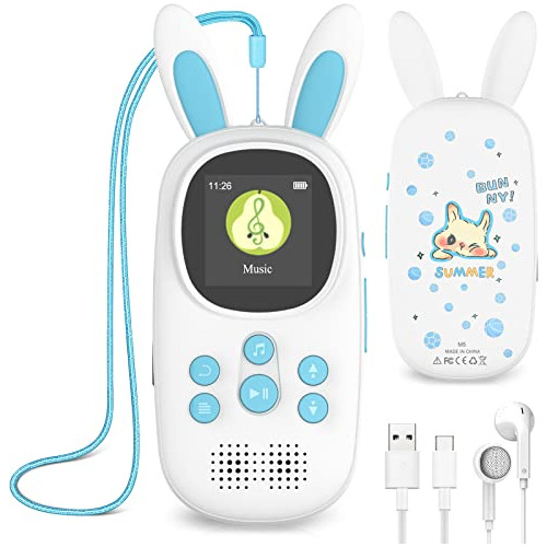 16gb Música Mp3 Jugador Para Niños, Lindo Conejo 2q1fx