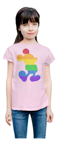 Playera Mickey Silueta Pride Lgbtt Orgullo Colores Arcoiris