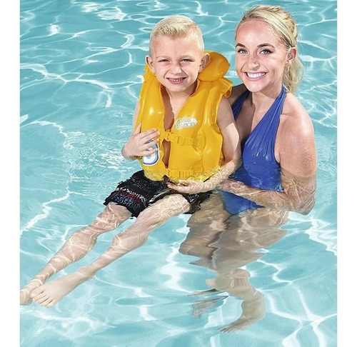 Imagen 6 de 8 de Chaleco Inflable Salvavidas Para Pileta 32034 Bestway Edu