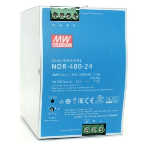 Ndr-480-24 Fuente De Poder Meanwell 100-264v 480w Nuevo