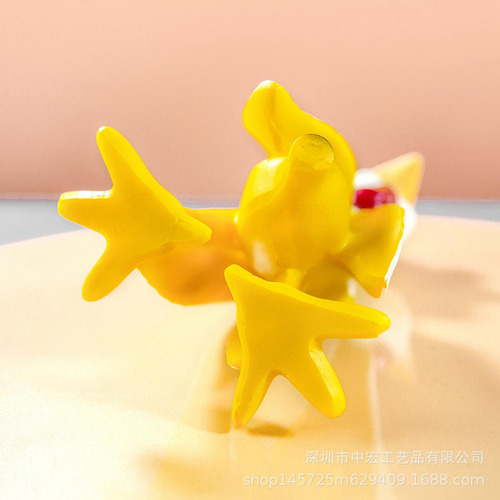 Estatuas Creativas De Plátano Y 3.7x4x7.15cm Amarillo