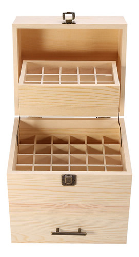 Estuche Organizador De Aceite Esencial De Madera Con 59 Ranu