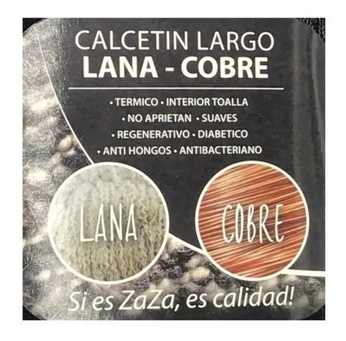 Calcetines Bambú+cobre  Antibacteriano Diabético Invierno