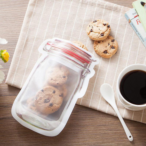 Set De 4 Bolsas Para Almacenar Alimentos Con Cierre Zipper