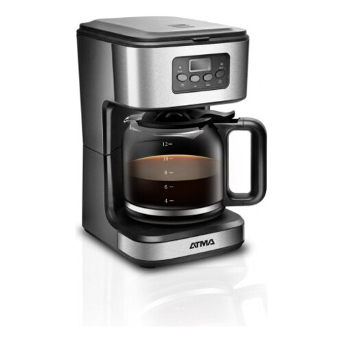 Cafetera Digital Atma Ca8182p Con Timer Y Reloj 1000w Negra