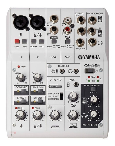 Imagem 1 de 2 de Yamaha Ag06 | Mesa De Som E Interface De Áudio *oficial