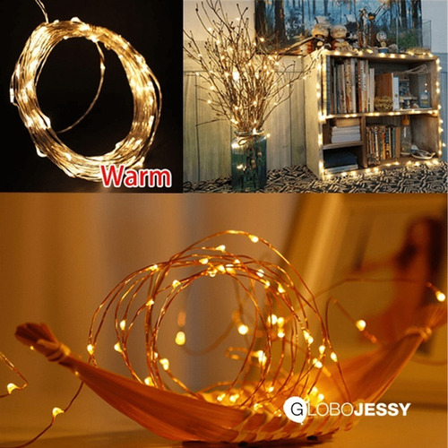Luces Led Hada 10 Metros 100 Leds A Pilas Guirnalda
