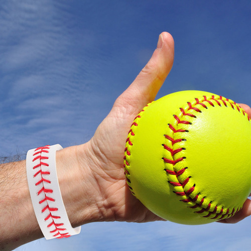 Pulsera De Béisbol Tejida A Mano Para Regalo, 2 Unidades