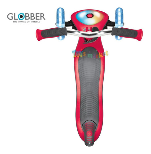 Imagen 6 de 9 de Globber Elite Lights Plegable Con Luces 4 Alturas Monopatin