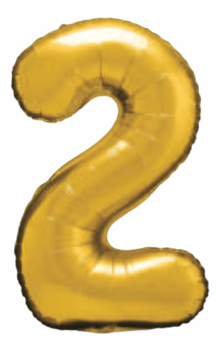 Balão Metalizado Números Letras 70 Cm Dourado Prata Rose Cor 2 Dourado