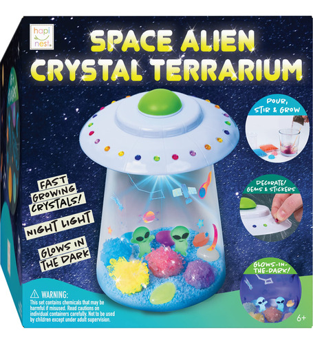 Hapinest Space Alien Crystal Growing Terrarium Science Kit .