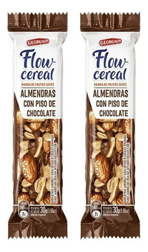 Barra Proteica Georgalo Cereal Flow Sin Tacc  Sabor Chocolate 30 g