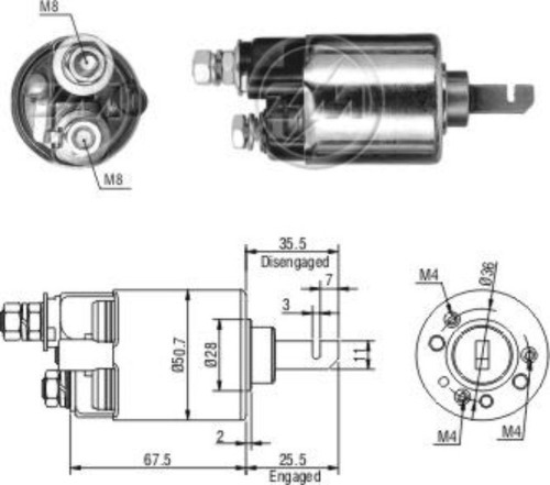 Solenoide Honda Accord Crx Acura Civic Prelude Zm 606