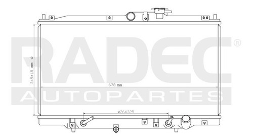Radiador  Accord 94-97 L4 2.2 Lts Automatico