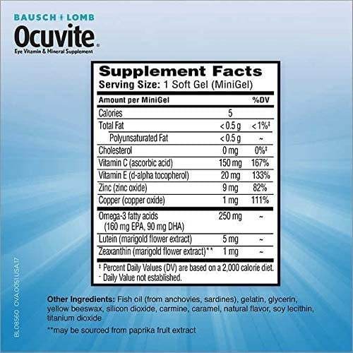 Ocuvite Suplemento De Vitaminas Y Minerales +50 ( 150 Cap)