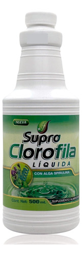 Clorofila Liquida Con Alga Spirulina 500 Ml Supra.