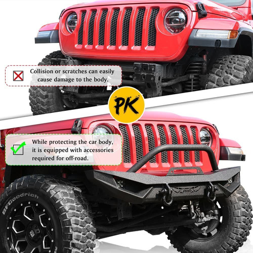 Jroad Jeep Wrangler Protector Delantero Para Luz Led 2 4