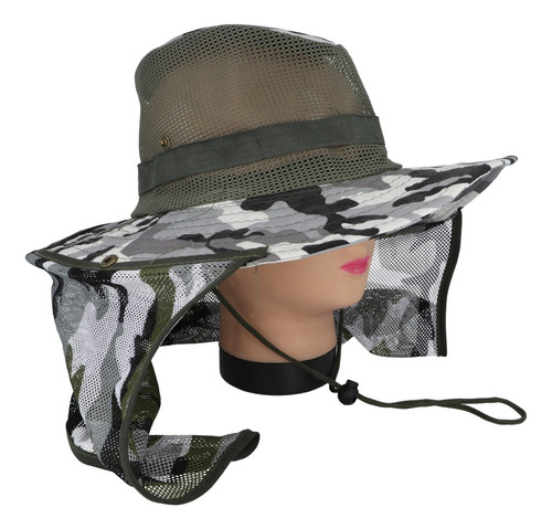 Sombrero Camuflado Con Visera Estilo Safari Con Tapa Nuca